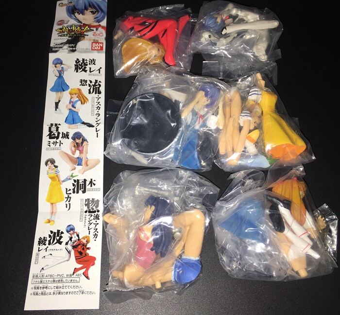 日版正品 万代 EVA 新世纪福音战士 HG 扭蛋 全6种套装 明日香等