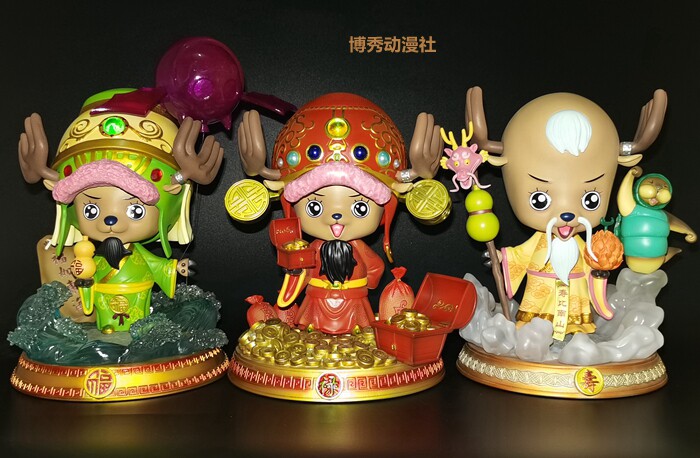 jacksdo 海贼王周边 乔巴cos福禄寿祈福招财 gk树脂雕像手办模型