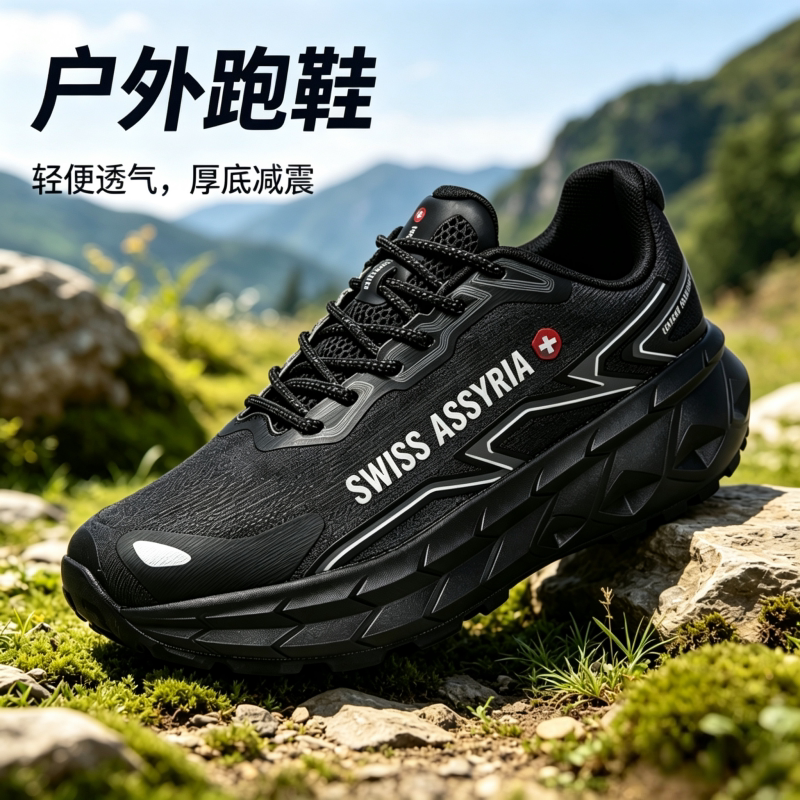 外贸原单户外男鞋登山鞋透气防滑厚底运动高端休闲商务跑步老爹鞋