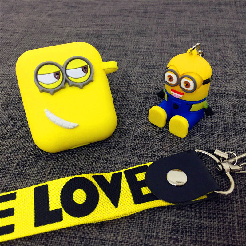airpods保护套卡通小黄人潮牌创意盒可爱苹果蓝牙无线耳机硅胶壳|ruв категории Цифровые аксессуары, MP3/Mp4 аксессуары, наушники - от Buy2taobao.com для оказания профессиональной услуги покупки агента Taobao