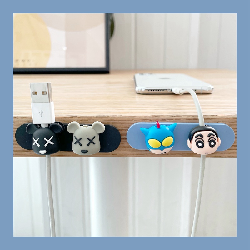 磁吸理线器手机数据整理神器卡通