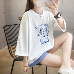 實拍潮夏季加肥加大碼女裝胖胖妹妹顯瘦上衣短袖恤