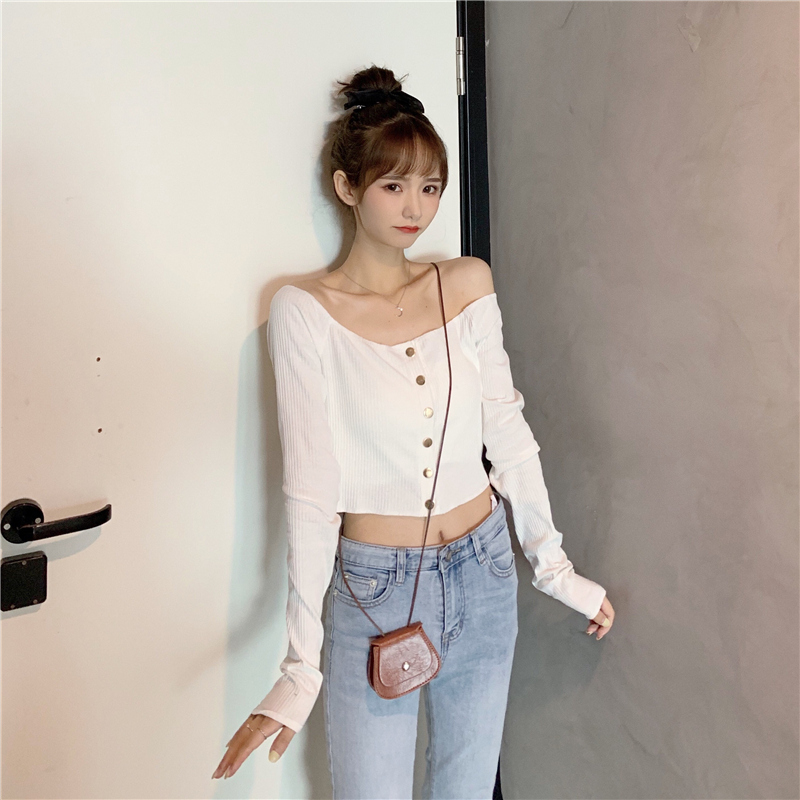 Real shot spring loose thin casual loose long sleeve women's large size women's wear slim Top Shirt