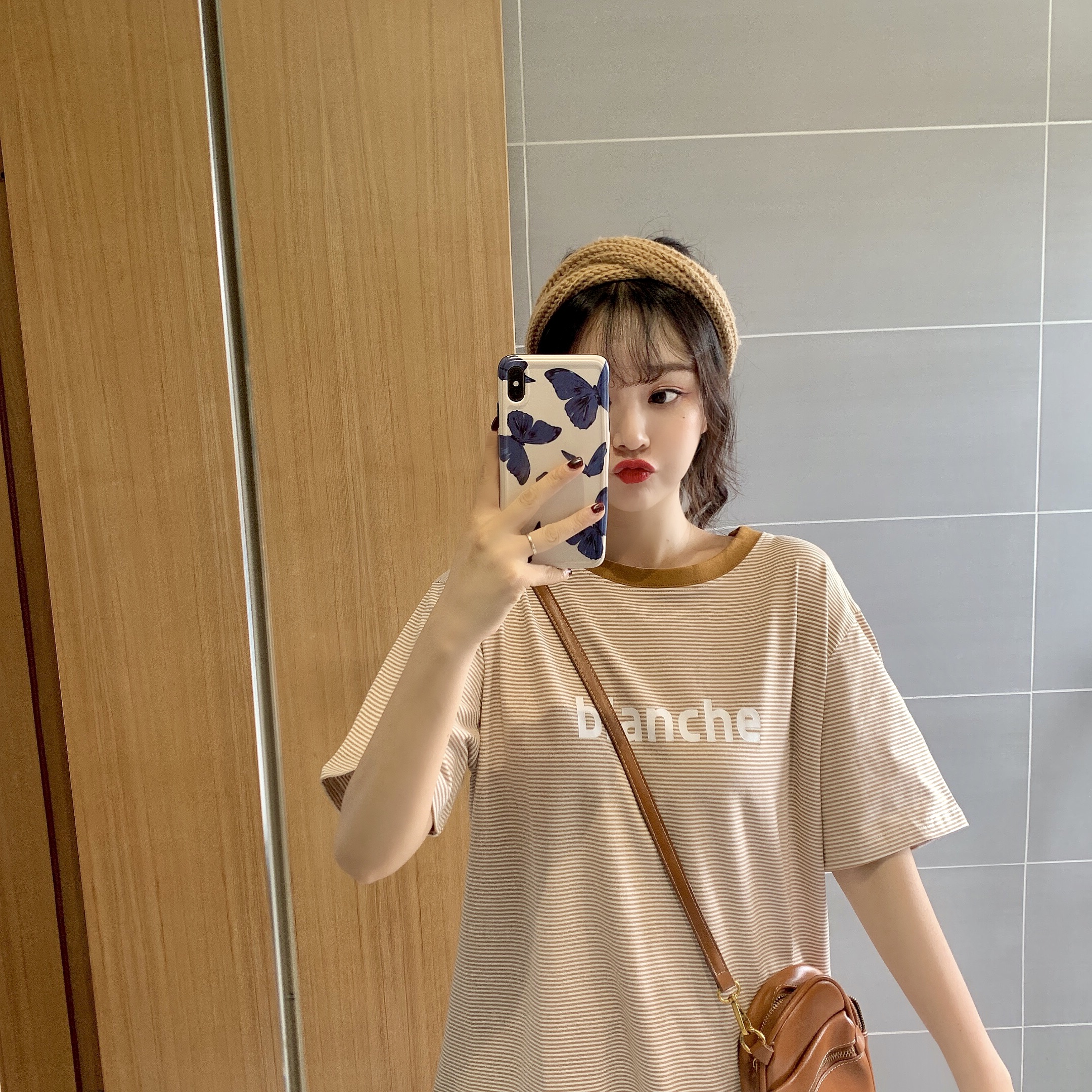 實拍潮夏季加肥加大碼女裝胖胖妹妹顯瘦上衣短袖恤