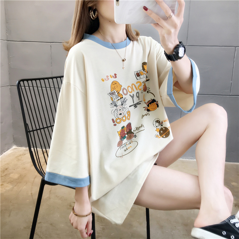 Real shot fashion summer plus plus size women's clothing fat sister slim top short sleeve T-shirt