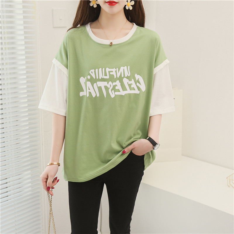 Real shot fashion summer plus plus size women's dress Jin Pang Mei Mei xianshou T-shirt short sleeve T-shirt