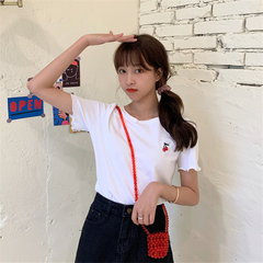 實拍潮夏季加肥加大碼女裝胖胖妹妹顯瘦上衣短袖恤