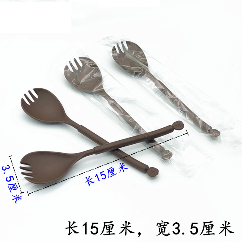 独立包装加厚蛋糕甜品叉勺图片