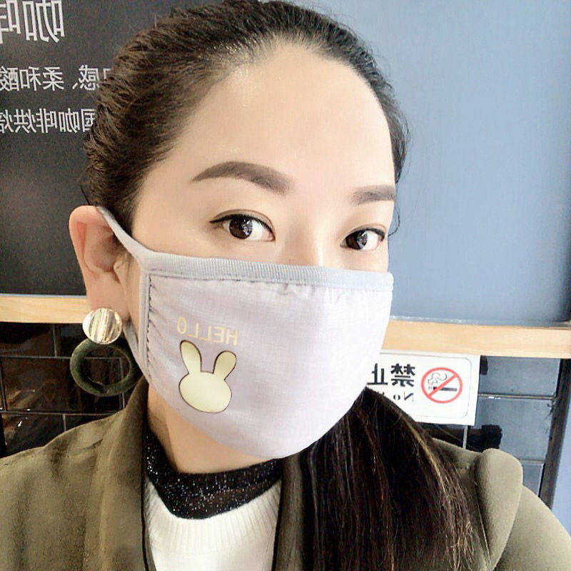 纯棉口罩女透气成人可爱卡通防风可清洗保暖防尘棉布可洗骑行秋天