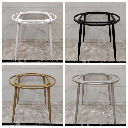 现货铁艺茶几架餐桌桌腿支架圆形火锅桌简约岩板小边几桌脚底座