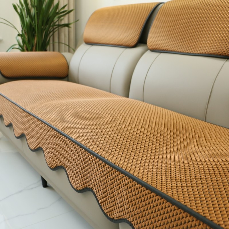 新款冰丝沙发垫夏季防滑轻奢简约四季皮沙发坐垫子盖凉席套罩定制