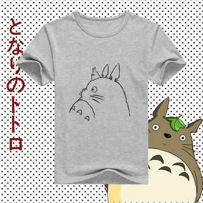 My Neighbor Totoro Tay áo ngắn Anime Quần áo dễ thương Cotton Miyazaki Áo  phông hai