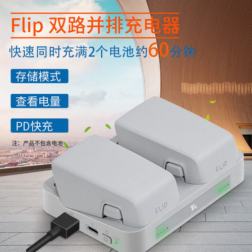 YX适用DJIFlip电池充电器