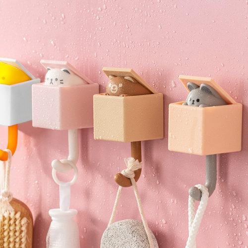 猫咪挂钩可爱钥匙粘钩免打孔创意