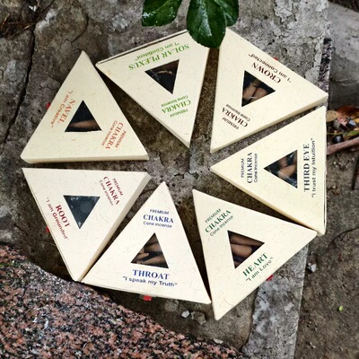 尼泊尔手工草本七轮塔香 冥想瑜伽 Nepal Chakra Cone Incense