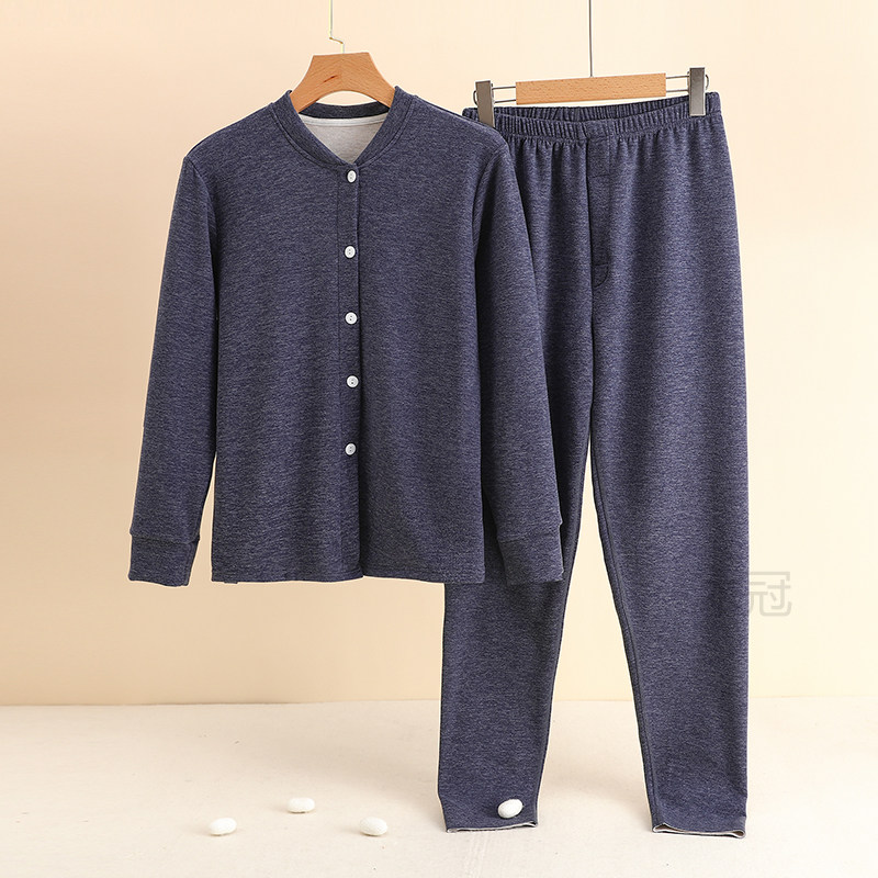 保暖开衫男士套装内衣德绒加厚秋冬发热中老年人毛衫系扣秋衣秋裤,女士内衣/男士内衣/家居服,保暖套装,淘宝优惠券,粉丝福利购,淘宝优惠卷