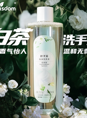 叶子蓝泡沫洗手液白茶小苍兰温和