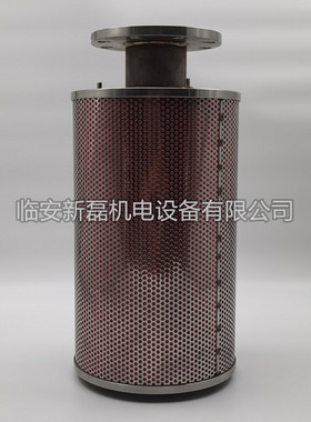 DN80法兰接口高压排气消声器 3寸不锈钢压缩空气排气降噪消音器