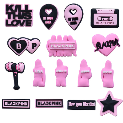 韩国女团Blackpink软胶PVC鞋花