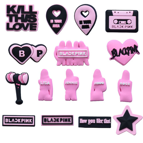 韩国女团Blackpink软胶PVC鞋花