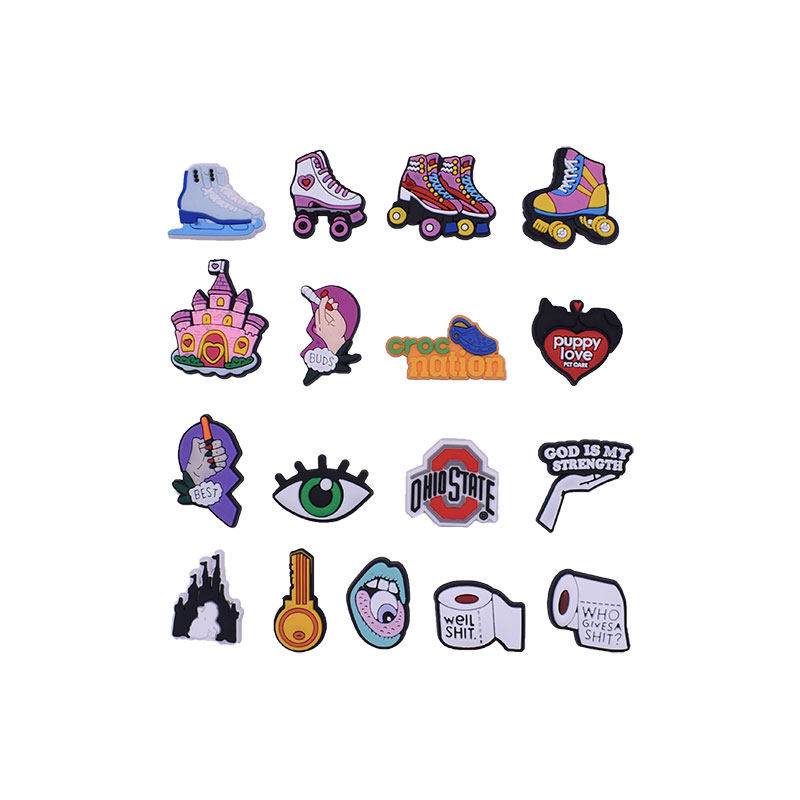 手工贴片溜冰鞋系列diy饰品配件手机壳装饰软胶贴片塑料平面贴片
