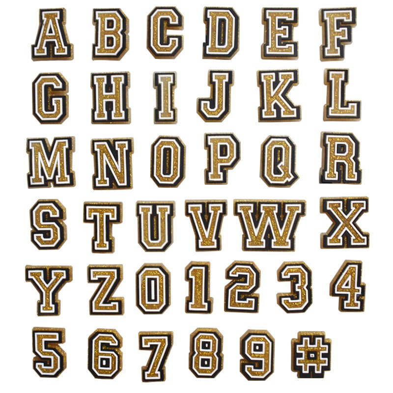 新款金色亮粉系列洞洞鞋鞋花鞋扣