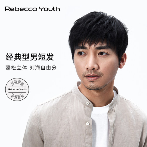 瑞贝卡假发男士假发全真发全手织