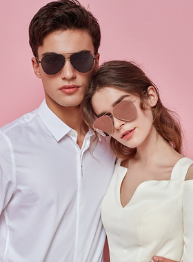 绿叶MARVISIA J2009时尚系列金属偏光太阳镜(颜色随机)