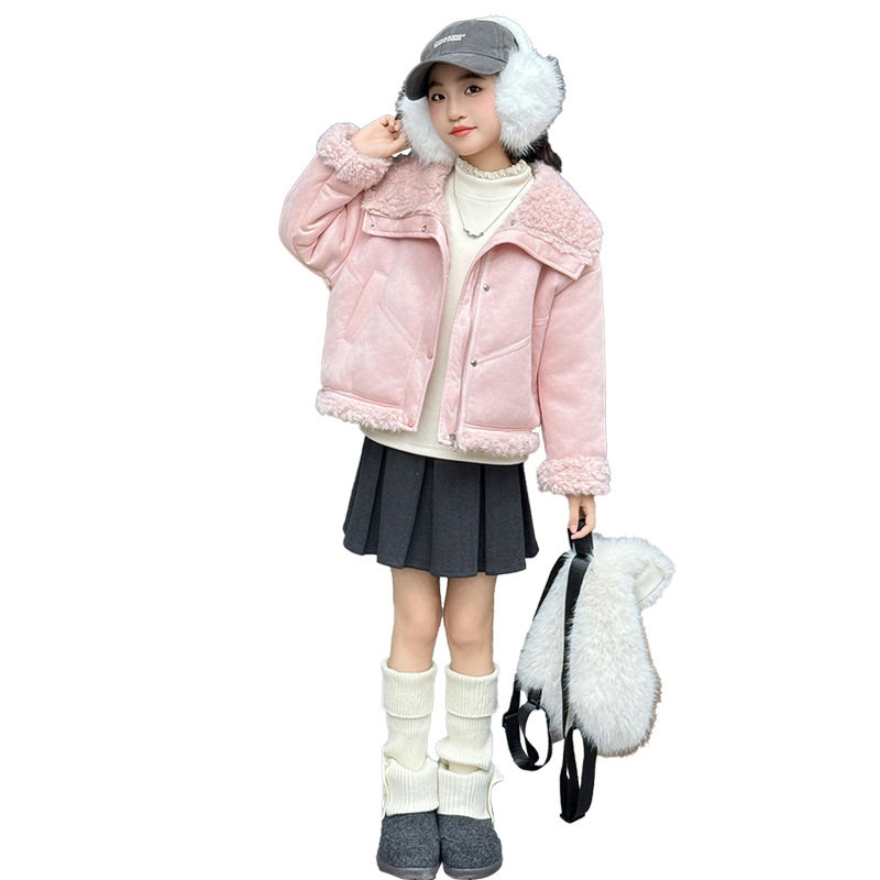 女童皮毛一体外套2025冬季新款大童加绒加厚大衣儿童洋气冬装棉服,童装/婴儿装/亲子装,皮草/仿皮草,淘宝优惠券,粉丝福利购,淘宝优惠卷