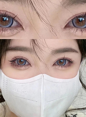 蓝莓珍宝珠美瞳半年抛大直径少女漫泪光蓝显白正装隐形眼镜旗舰TN