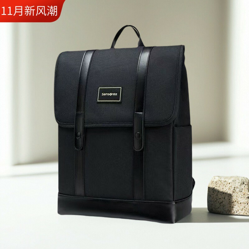 Samsonite/新秀丽双肩包休闲通勤15寸电脑包拉链搭扣轻便背包96Q