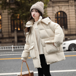 女童羽绒服2026新款冬季洋气中大童加厚白鸭绒儿童时髦冬装外套潮