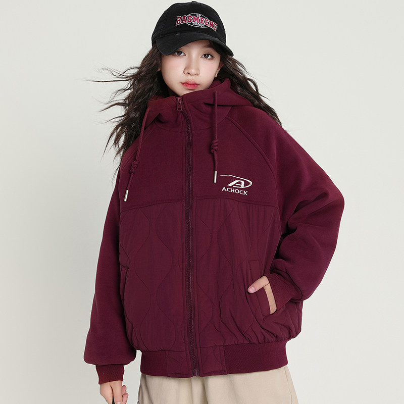 女童夹棉连帽冲锋衣外套2025秋冬装新款大童女孩洋气绗绣加绒棉衣,童装/婴儿装/亲子装,普通外套,淘宝优惠券,粉丝福利购,淘宝优惠卷