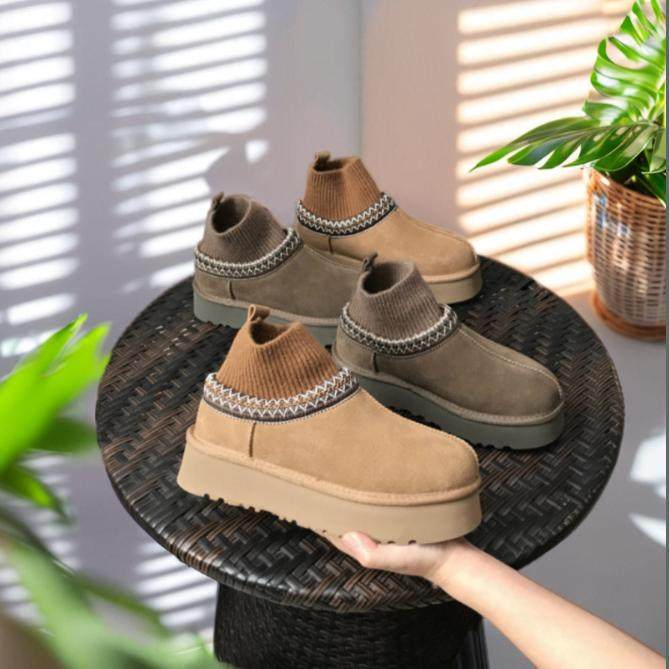 羊皮毛毛线筒袜口民族风雪地靴女袜民族风冬季新款保暖休闲厚底,女鞋,时尚雪地靴,淘宝优惠券,粉丝福利购,淘宝优惠卷