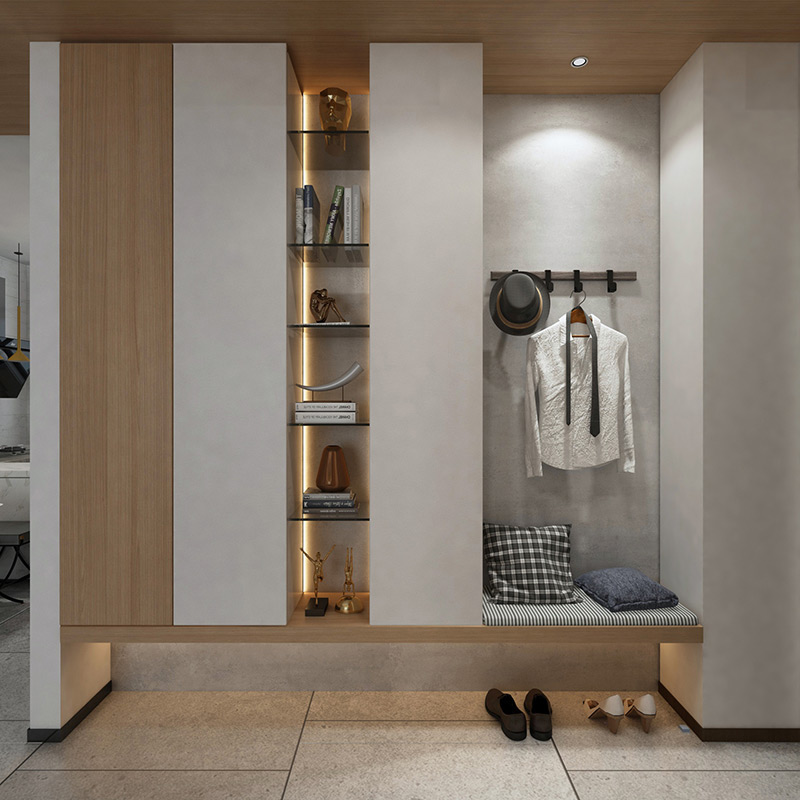 vima 进门鞋柜意式极简玄关柜全屋订制入户储物柜隔断柜