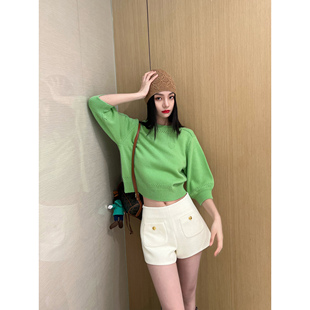 NancyCavally博主INS风 云柔亲肤荃羊毛 微孔镂空爱心针织毛衣