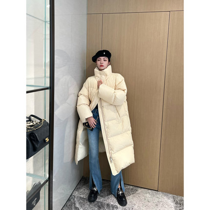 NancyCavally御寒神器行走的大棉被  95白鹅绒極简廓形战袍羽绒服