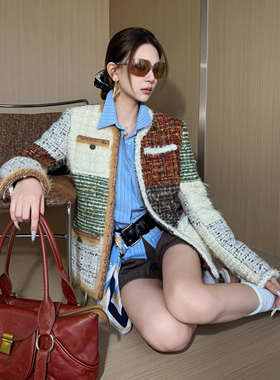 NancyCavally拼贴艺术小香外套
