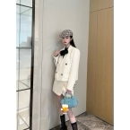 颗粒肌理羊毛 盘扣短裙套装 经典 中式 毛呢外套 NancyCavally专柜款