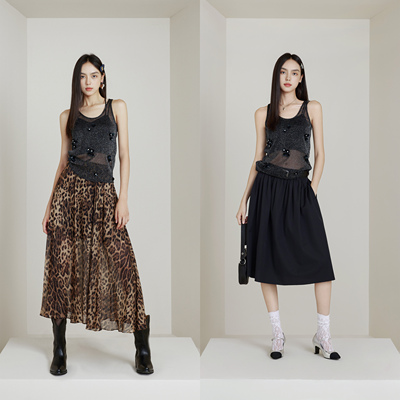 NancyCavally薄雾轻纱钉珠背心