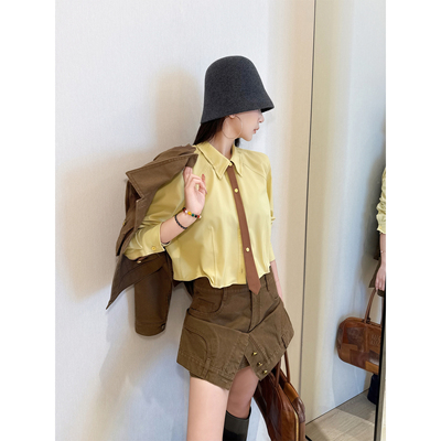 NancyCavally美学制服感领带衬衫