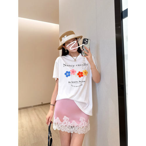 NancyCavally法式蕾丝直筒短裙