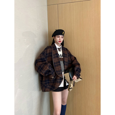 NancyCavally青果领OS双面呢外套