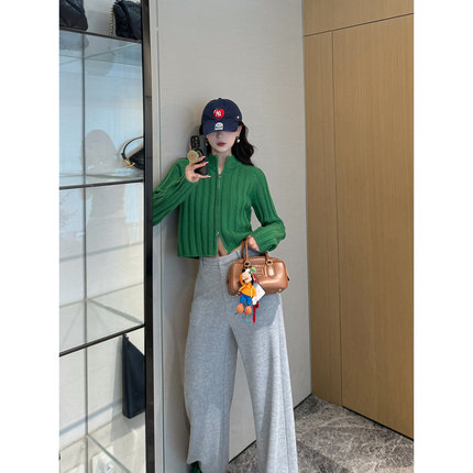 NancyCavally专柜款臻选云柔触感羊绒 自带ps修腿休闲直筒西裤