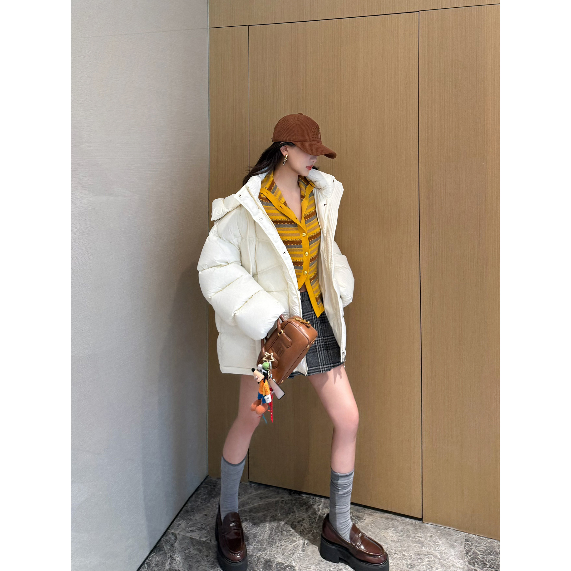 NancyCavally分割线条感羽绒服