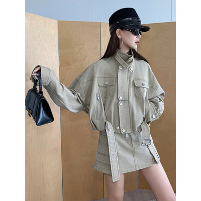 NancyCavally工装机车风夹克套装