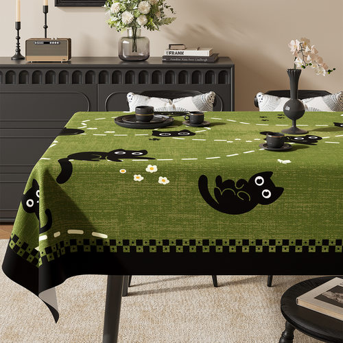 2026新款中古风PVC桌布防水防油耐脏易洁日常家用