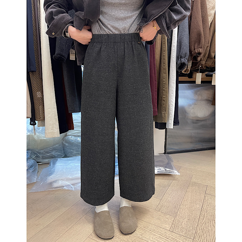 浅之夏韩系高腰保暖九分羊毛裤