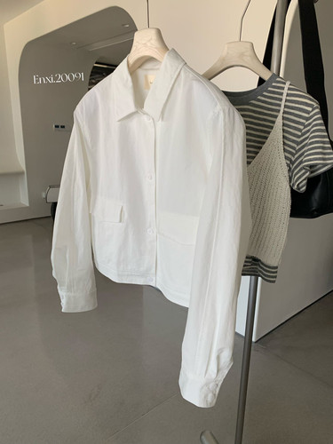 蒽茜Enxi20091正品短款风衣女小个子春季新款休闲百搭夹克短外套