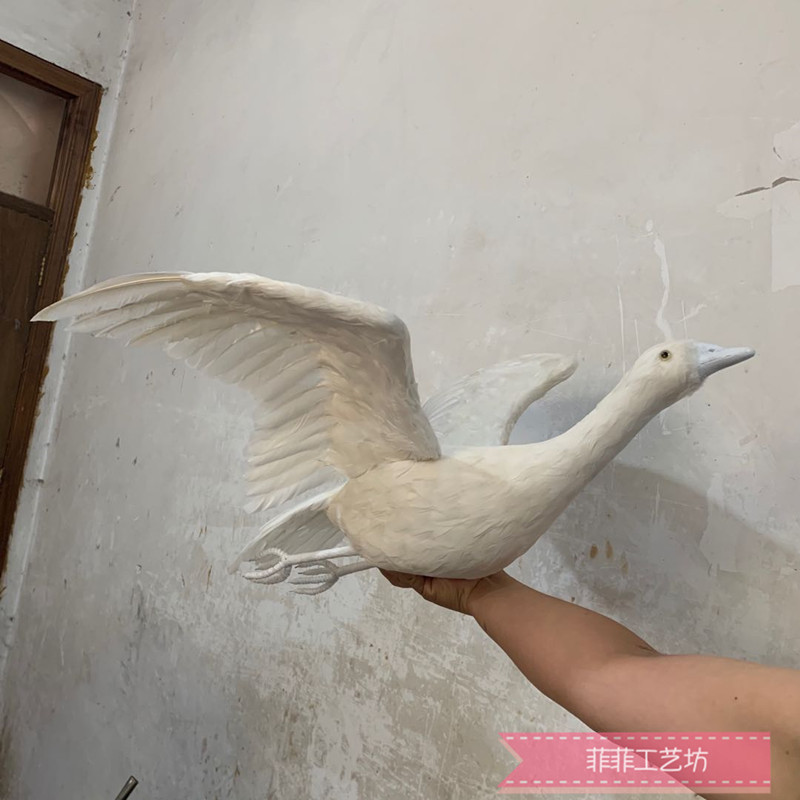 婚礼摄影道具泡沫白天鹅装饰摆件